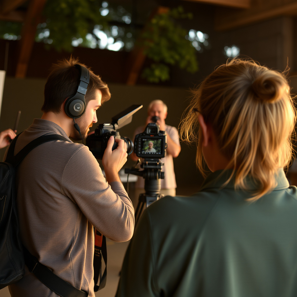 Behind scenes photography